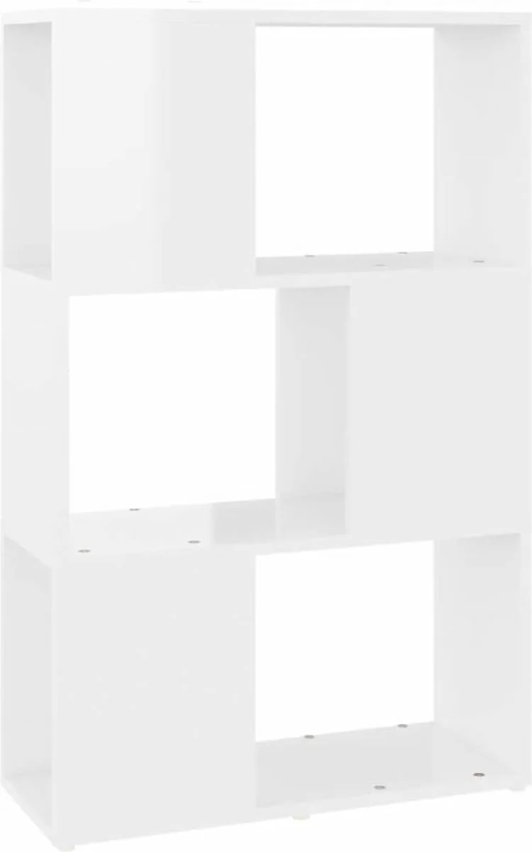 Furniture Limited - Boekenkast/kamerscherm 60x24x94 Cm Spaanplaat Hoogglans Wit 3 Furniture Limited - Boekenkast/kamerscherm 60x24x94 Cm Spaanplaat Hoogglans Wit