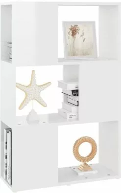 Furniture Limited - Boekenkast/kamerscherm 60x24x94 Cm Spaanplaat Hoogglans Wit 16 Furniture Limited - Boekenkast/kamerscherm 60x24x94 Cm Spaanplaat Hoogglans Wit -DECORATIE Winkel 751x1200