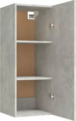 Furniture Limited - Wandkast 34,5x34x90 Cm Bewerkt Hout Betongrijs 17 Furniture Limited - Wandkast 34,5x34x90 Cm Bewerkt Hout Betongrijs -DECORATIE Winkel 756x1200 2