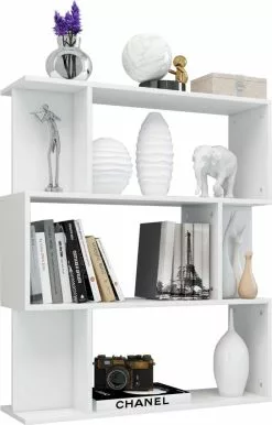 Furniture Limited - Boekenkast/kamerscherm 80x24x96 Cm Hoogglans Wit 17 Furniture Limited - Boekenkast/kamerscherm 80x24x96 Cm Hoogglans Wit -DECORATIE Winkel 767x1200