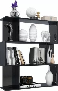 Furniture Limited - Boekenkast/kamerscherm 80x24x96 Cm Hoogglans Zwart 14 Furniture Limited - Boekenkast/kamerscherm 80x24x96 Cm Hoogglans Zwart -DECORATIE Winkel 768x1200 1