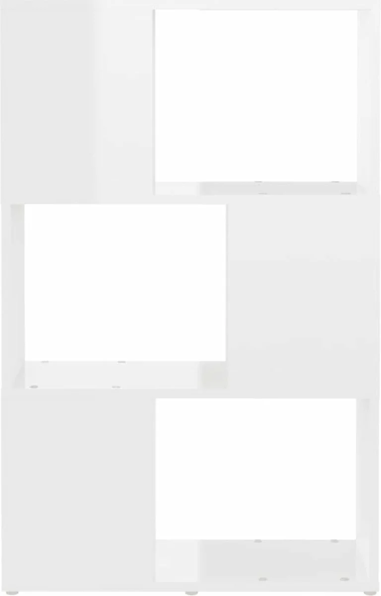 Furniture Limited - Boekenkast/kamerscherm 60x24x94 Cm Spaanplaat Hoogglans Wit 7 Furniture Limited - Boekenkast/kamerscherm 60x24x94 Cm Spaanplaat Hoogglans Wit - Afbeelding 5