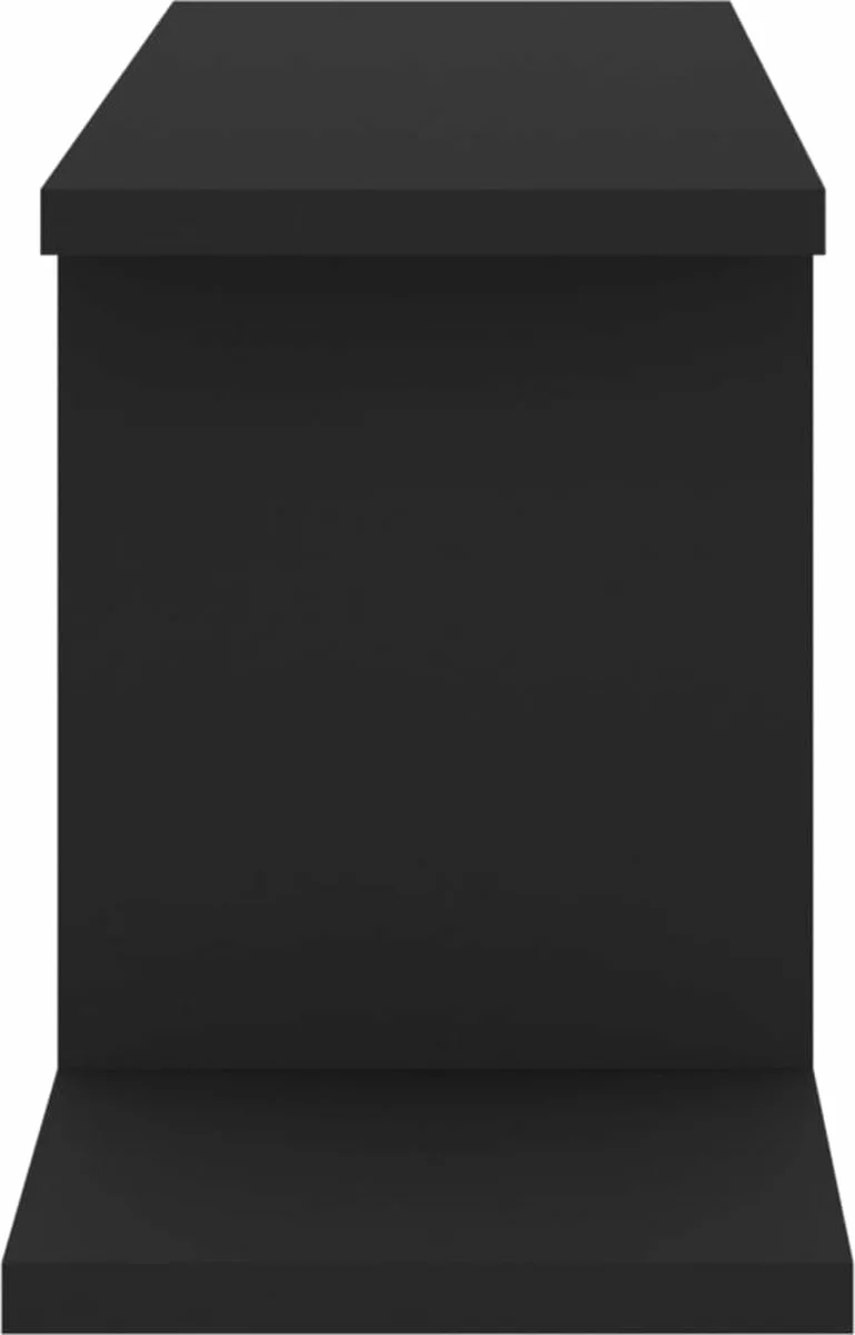 Furniture Limited - Tv-wandschap 125x18x23 Cm Spaanplaat Zwart 4 Furniture Limited - Tv-wandschap 125x18x23 Cm Spaanplaat Zwart - Afbeelding 2