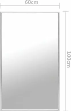 Furniture Limited - Spiegel 100x60 Cm Zilverkleurig 9 Furniture Limited - Spiegel 100x60 Cm Zilverkleurig -DECORATIE Winkel 772x1200 4
