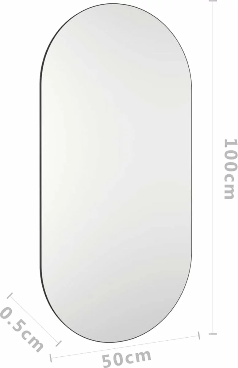 Furniture Limited - Spiegel 100x50 Cm Glas 3 Furniture Limited - Spiegel 100x50 Cm Glas - Afbeelding 2