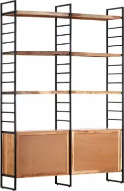 Furniture Limited - Boekenkast Met 4 Schappen 124x30x180 Cm Massief Acaciahout 15 Furniture Limited - Boekenkast Met 4 Schappen 124x30x180 Cm Massief Acaciahout -DECORATIE Winkel 781x1200 1