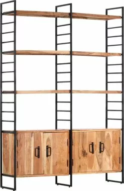 Furniture Limited - Boekenkast Met 4 Schappen 124x30x180 Cm Massief Acaciahout 19 Furniture Limited - Boekenkast Met 4 Schappen 124x30x180 Cm Massief Acaciahout -DECORATIE Winkel 781x1200 2