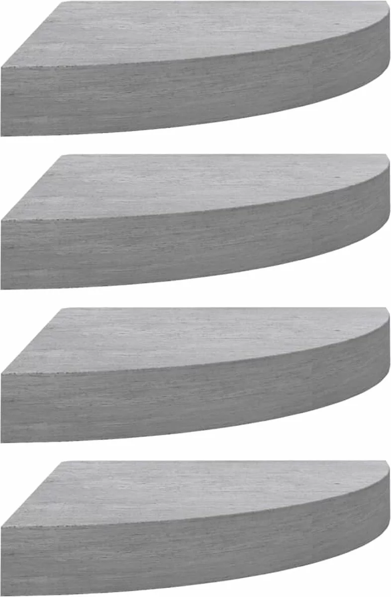 Furniture Limited - Hoekwandschappen 4 St 35x35x3,8 Cm MDF Betongrijs 11 Furniture Limited - Hoekwandschappen 4 St 35x35x3,8 Cm MDF Betongrijs - Afbeelding 9