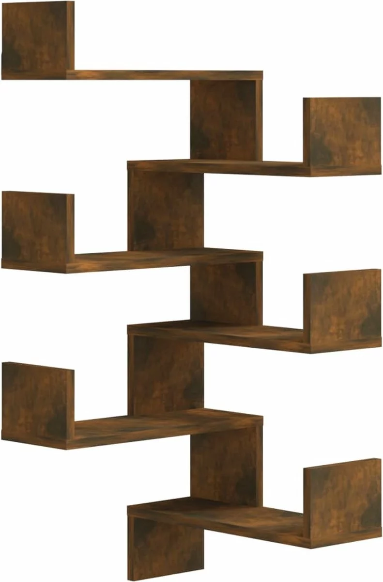 Furniture Limited - Hoekwandschappen 2 St 40x40x50 Cm Bewerkt Hout Sonoma Eiken 5 Furniture Limited - Hoekwandschappen 2 St 40x40x50 Cm Bewerkt Hout Sonoma Eiken - Afbeelding 3
