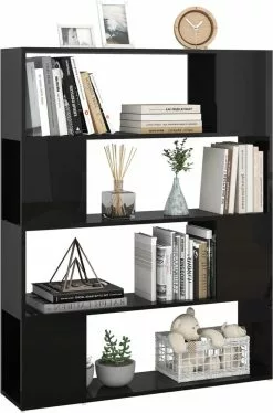 Furniture Limited - Boekenkast/kamerscherm 100x24x124 Cm Hoogglans Zwart 15 Furniture Limited - Boekenkast/kamerscherm 100x24x124 Cm Hoogglans Zwart -DECORATIE Winkel 793x1200 2