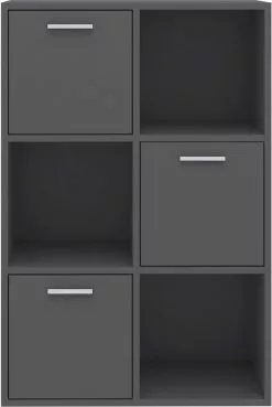 Furniture Limited - Opbergkast 60x29,5x90 Cm Bewerkt Hout Grijs 14 Furniture Limited - Opbergkast 60x29,5x90 Cm Bewerkt Hout Grijs -DECORATIE Winkel 803x1200