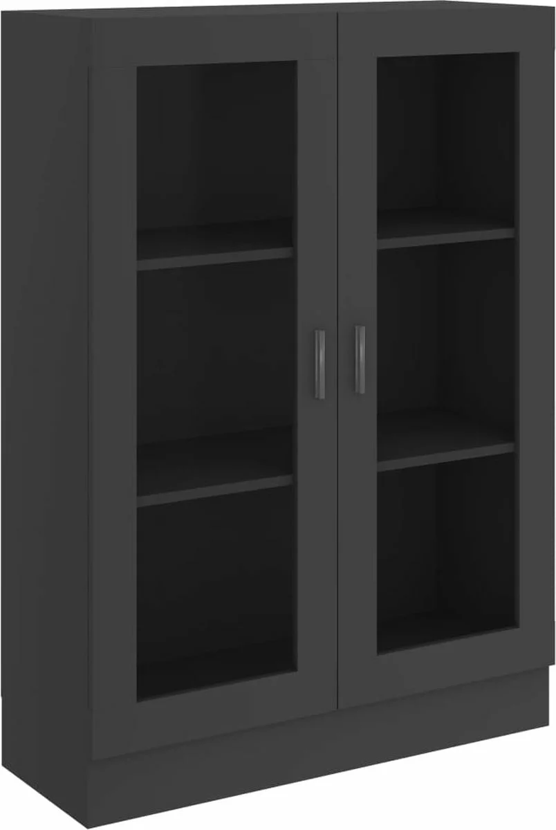 Furniture Limited - Vitrinekast 82,5x30,5x115 Cm Spaanplaat Grijs 10 Furniture Limited - Vitrinekast 82,5x30,5x115 Cm Spaanplaat Grijs - Afbeelding 8