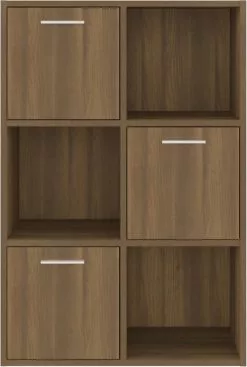 Furniture Limited - Opbergkast 60x29,5x90 Cm Bruineikenkleurig -DECORATIE Winkel 807x1200