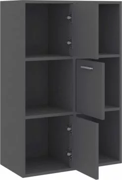 Furniture Limited - Opbergkast 60x29,5x90 Cm Bewerkt Hout Grijs 15 Furniture Limited - Opbergkast 60x29,5x90 Cm Bewerkt Hout Grijs -DECORATIE Winkel 815x1200