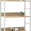 Furniture Limited - Boekenkast Met 3 Schappen 60x27,6x90,5 Cm Spaanplaat Eikenkleur