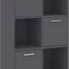 Furniture Limited - Opbergkast 60x29,5x90 Cm Bewerkt Hout Grijs -DECORATIE Winkel 824x1200