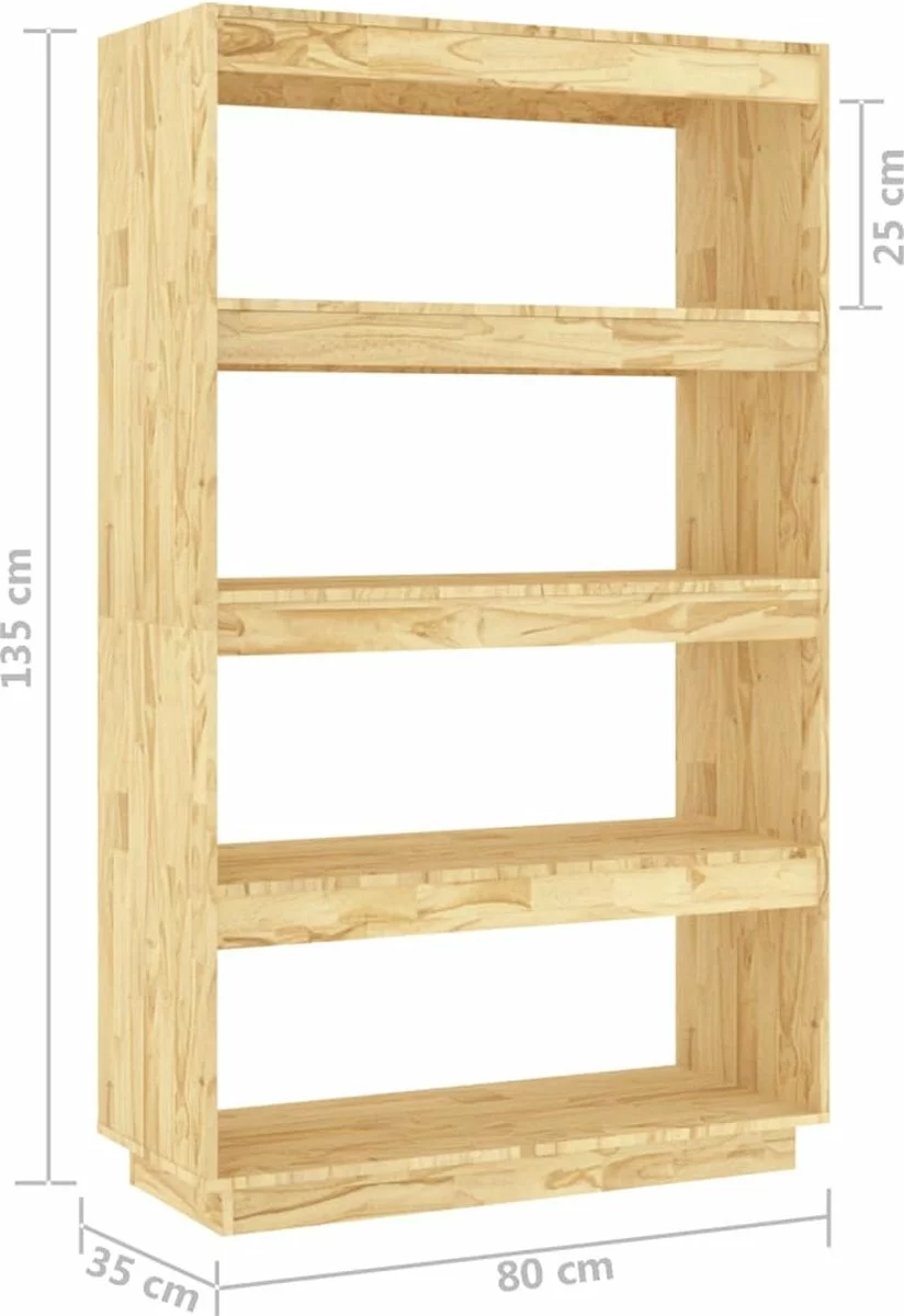Furniture Limited - Boekenkast/kamerscherm 80x35x135 Cm Massief Grenenhout 10 Furniture Limited - Boekenkast/kamerscherm 80x35x135 Cm Massief Grenenhout - Afbeelding 8