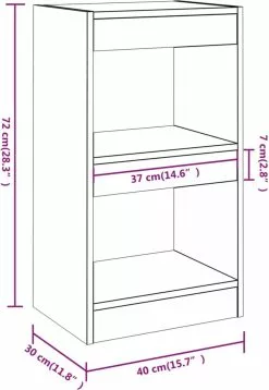 Furniture Limited - Boekenkast/kamerscherm 40x30x72 Cm Sonoma Eikenkleurig 13 Furniture Limited - Boekenkast/kamerscherm 40x30x72 Cm Sonoma Eikenkleurig -DECORATIE Winkel 827x1200 4