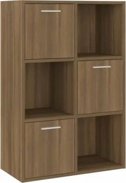 Furniture Limited - Opbergkast 60x29,5x90 Cm Bruineikenkleurig -DECORATIE Winkel 828x1200