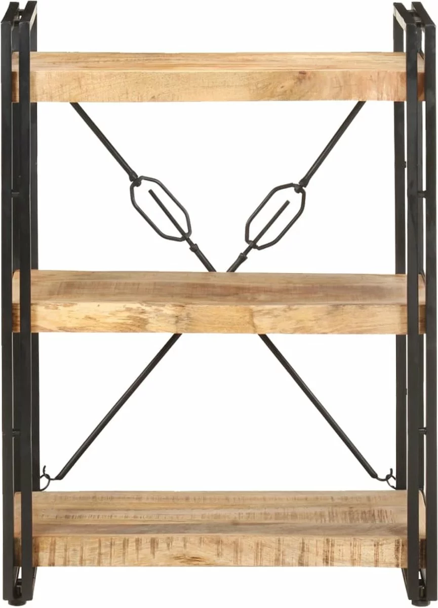Furniture Limited - Boekenkast Met 3 Schappen 60x30x80 Cm Massief Mangohout 3 Furniture Limited - Boekenkast Met 3 Schappen 60x30x80 Cm Massief Mangohout