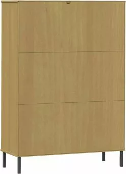 Furniture Limited - Boekenkast Met Metalen Poten OSLO 90x35x128,5 Cm Hout Bruin -DECORATIE Winkel 867x1200