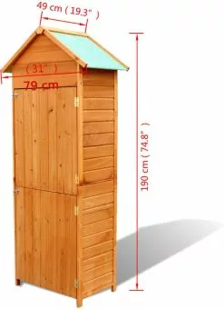 Furniture Limited - Tuinkast 79x49x190 Cm Bruin -DECORATIE Winkel 871x1200