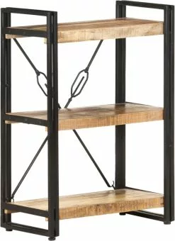 Furniture Limited - Boekenkast Met 3 Schappen 60x30x80 Cm Massief Mangohout 18 Furniture Limited - Boekenkast Met 3 Schappen 60x30x80 Cm Massief Mangohout -DECORATIE Winkel 873x1200 1