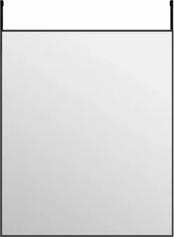 Furniture Limited - Deurspiegel 50x60 Cm Glas En Aluminium Zwart -DECORATIE Winkel 879x1200 2