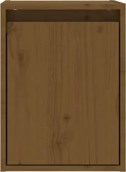 Furniture Limited - Wandkast 30x30x40 Cm Massief Grenenhout Honingbruin -DECORATIE Winkel 882x1200