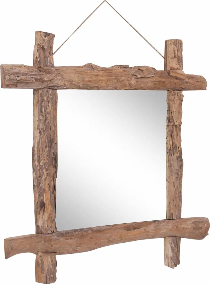 Furniture Limited - Spiegel Houtblokken 70x70 Cm Massief Gerecycled Hout Furniture Limited -l 8 Furniture Limited - Spiegel Houtblokken 70x70 Cm Massief Gerecycled Hout Furniture Limited -l - Afbeelding 6