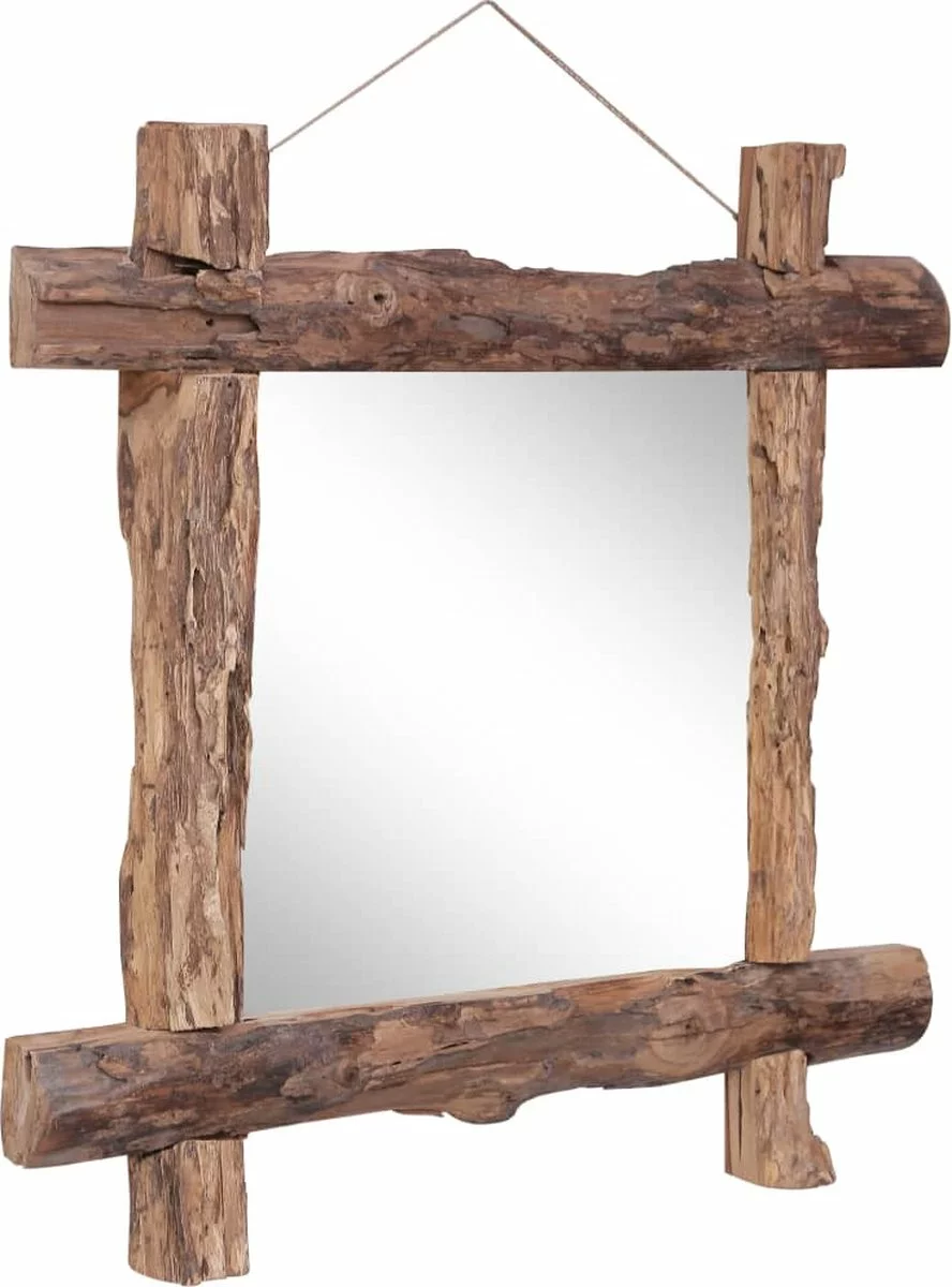 Furniture Limited - Spiegel Houtblokken 70x70 Cm Massief Gerecycled Hout Furniture Limited -l 9 Furniture Limited - Spiegel Houtblokken 70x70 Cm Massief Gerecycled Hout Furniture Limited -l - Afbeelding 7