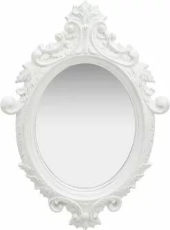 Furniture Limited - Wandspiegel Kasteel Stijl 56x76 Cm Wit