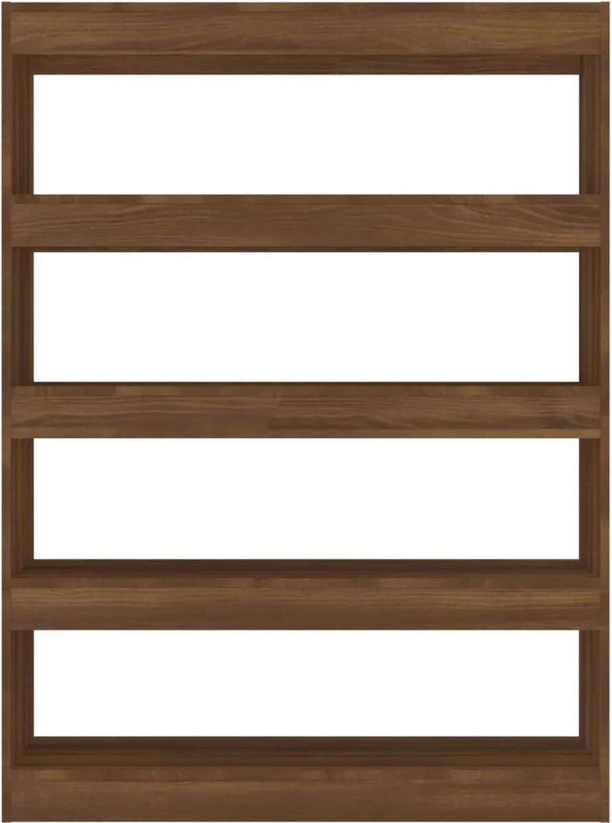 Furniture Limited - Boekenkast/kamerscherm 100x30x135 Cm Bruineikenkleurig 4 Furniture Limited - Boekenkast/kamerscherm 100x30x135 Cm Bruineikenkleurig - Afbeelding 2