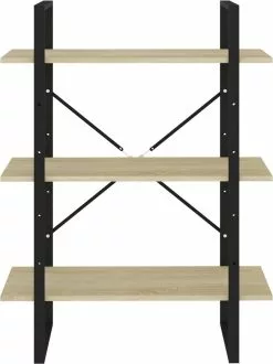 Furniture Limited - Boekenkast 80x30x105 Cm Spaanplaat Sonoma Eikenkleurig -DECORATIE Winkel 897x1200