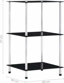 Furniture Limited - Kastje 3-laags 40x40x67 Cm Gehard Glas Zwart 11 Furniture Limited - Kastje 3-laags 40x40x67 Cm Gehard Glas Zwart -DECORATIE Winkel 920x1200 1