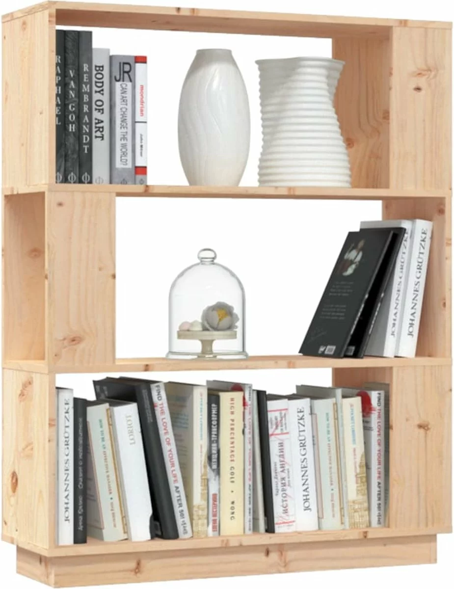 Furniture Limited - Boekenkast/kamerscherm 80x25x101 Cm Massief Grenenhout 4 Furniture Limited - Boekenkast/kamerscherm 80x25x101 Cm Massief Grenenhout - Afbeelding 2