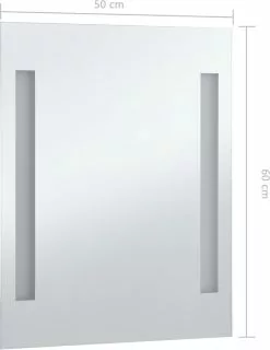 Furniture Limited - Badkamerspiegel LED 50x60 Cm -DECORATIE Winkel 926x1200