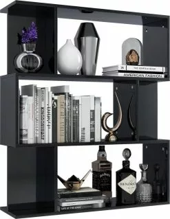 Furniture Limited - Boekenkast/kamerscherm 80x24x96 Cm Hoogglans Zwart 12 Furniture Limited - Boekenkast/kamerscherm 80x24x96 Cm Hoogglans Zwart -DECORATIE Winkel 930x1200 3