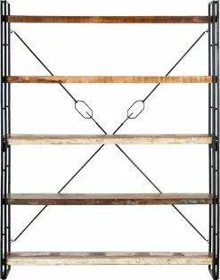 Furniture Limited - Boekenkast Met 5 Schappen 140x30x180 Cm Massief Gerecycled Hout 19 Furniture Limited - Boekenkast Met 5 Schappen 140x30x180 Cm Massief Gerecycled Hout -DECORATIE Winkel 944x1200 1