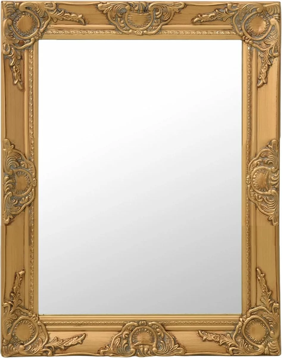 Furniture Limited - Wandspiegel Barok Stijl 50x60 Cm Goudkleurig 3 Furniture Limited - Wandspiegel Barok Stijl 50x60 Cm Goudkleurig