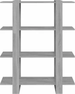 Furniture Limited - Boekenkast/kamerscherm 100x30x123,5 Cm Grijs Sonoma Eiken -DECORATIE Winkel 959x1200 1
