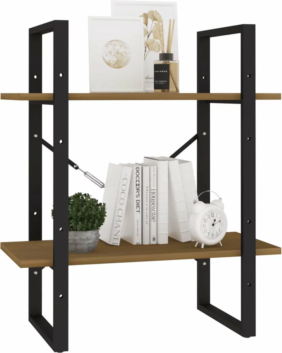 Furniture Limited - Boekenkast Met 2 Schappen 60x30x70 Cm Grenenhout Honingbruin 6 Furniture Limited - Boekenkast Met 2 Schappen 60x30x70 Cm Grenenhout Honingbruin - Afbeelding 4