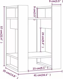 Furniture Limited - Boekenkast/kamerscherm 41x35x57 Cm Grenenhout Honingbruin 17 Furniture Limited - Boekenkast/kamerscherm 41x35x57 Cm Grenenhout Honingbruin -DECORATIE Winkel 960x1200