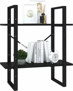 Furniture Limited - Boekenkast Met 2 Schappen 60x30x70 Cm Spaanplaat Zwart 15 Furniture Limited - Boekenkast Met 2 Schappen 60x30x70 Cm Spaanplaat Zwart -DECORATIE Winkel 961x1200