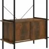 Furniture Limited - Opbergrek 3-laags Met Kast 80x40x92 Cm Staal En Bewerkt Hout -DECORATIE Winkel 983x1200