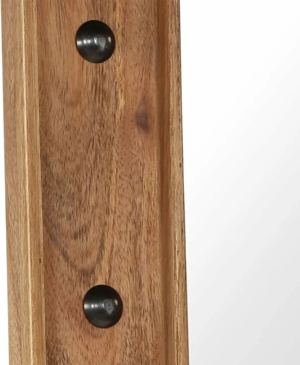 Furniture Limited - Spiegel 50x110 Cm Massief Acaciahout 8 Furniture Limited - Spiegel 50x110 Cm Massief Acaciahout - Afbeelding 6