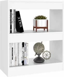 Furniture Limited - Boekenkast/kamerscherm 60x30x72 Cm Wit -DECORATIE Winkel 998x1200